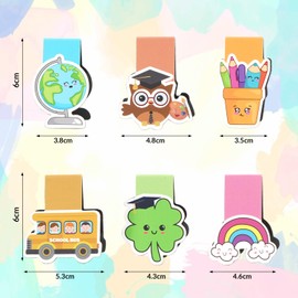 Magnetic Bookmark Children's Set, Magnetic Bookmark for Boys School Enrolment Friend Book Lovers (Bronze)