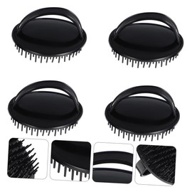 KOMBIUDA Plastic Bath Brush Set 4pcs Shampoo and Massage Combs for Hairdressing and Scalp Care