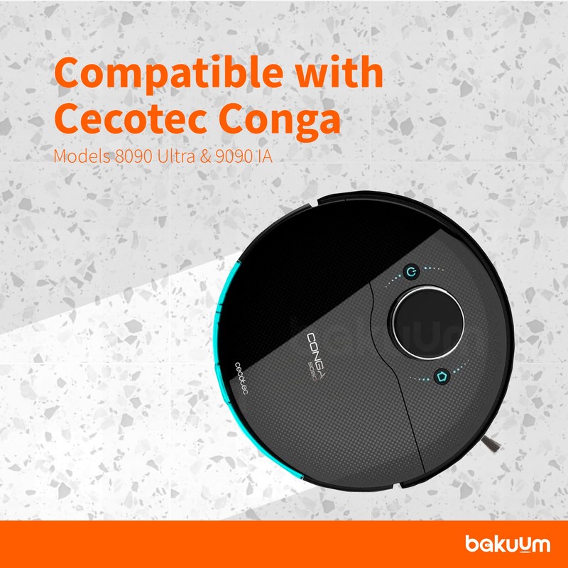 BAKUUM Cecotec Conga 8090 Ultra 9090 Brushes (Pack of 4)