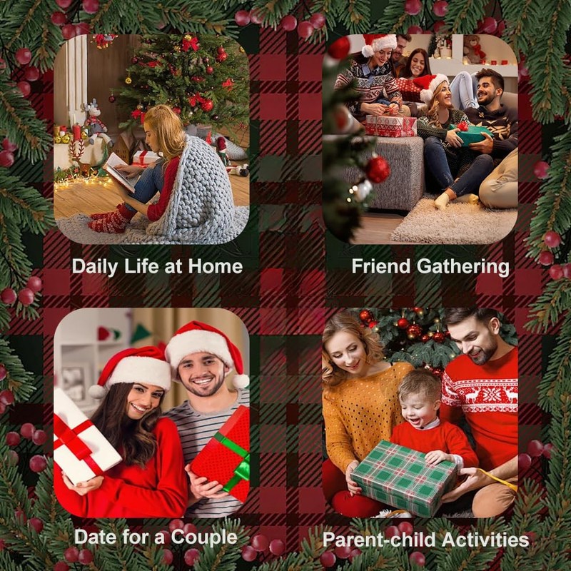 Christmas Press on Nails Medium Square Glue on Nail with