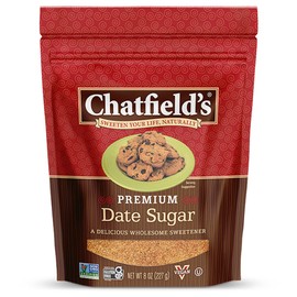 Chatfield's Granulated Date Sugar Raw - Sugar Substitute for Kosher, Vegan and Gluten Free (Pack of 1)