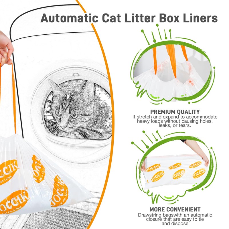 Cat Litter Bags for Automatic Litter Box Liners Compatible with