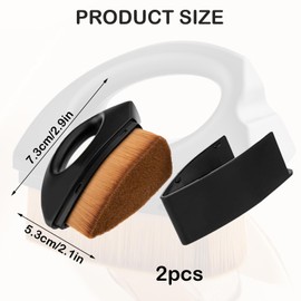 MEKEET 2PCS Car Tyre Dressing Applicator with Case Brown Detailing Tyre Shine Applicator Precision Tyre Brush Tyre Gel Applicator Easy Use Tyre Dressing Brush with Handle