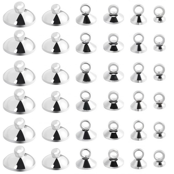 SOFPLATE 1 Box 120Pcs 3/4/5/6/8/10mm Bead Bail Caps Silver Bead
