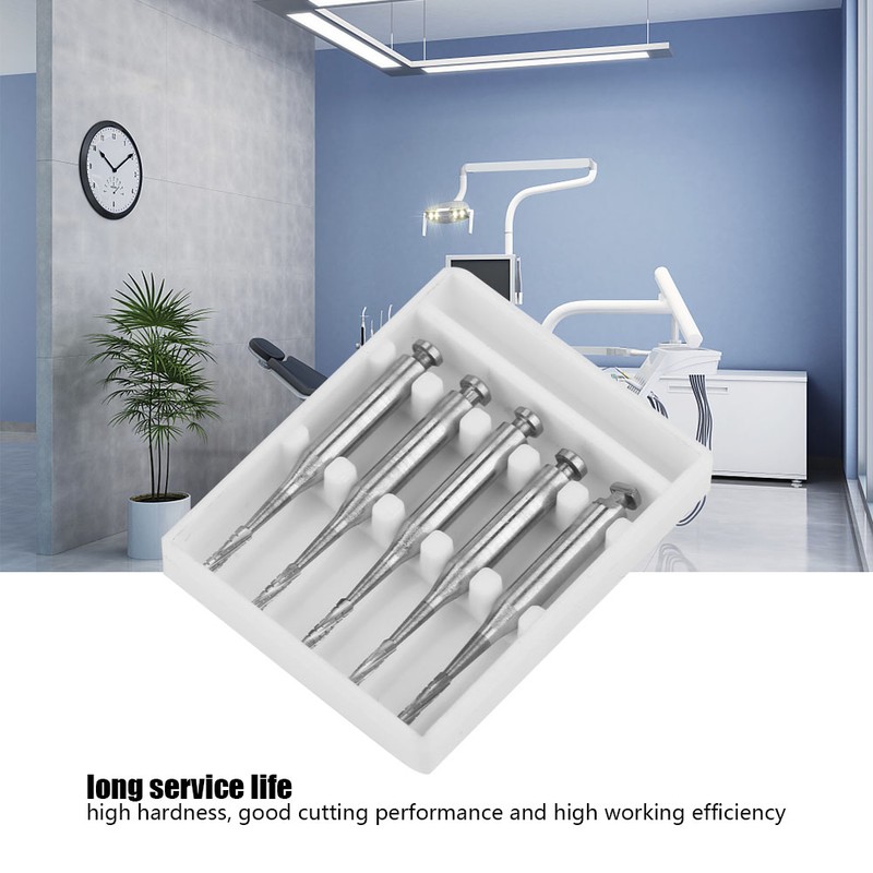 5pcs Low Speed Tungsten Carbide Steel Dental Cutting Burs Dentist