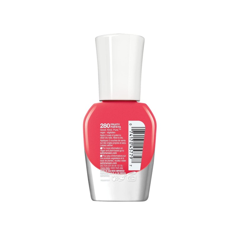 Sally Hansen Good.Kind.Pure Nail Polish 280 Fruity Papaya 0.33 fl