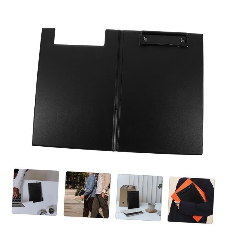VILLFUL Clipboard File Organizer with PU Surface Storage Clipboard for