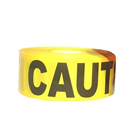 UltraClean Cleanroom "Caution" Barrier Barricade Warning Tape, Class 3 Clean Room - Yellow with Black Print, 3 Inch x 1000 Feet