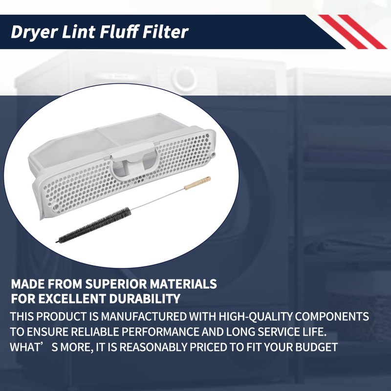 Promrmr 00752387 Dryer Lint Screen Filter Assembly Compatible with Bosch