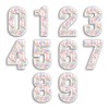 2 x 15cm Tall Vintage Floral Number Vinyl Stickers -