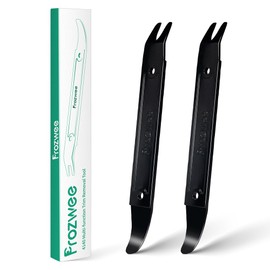 Prozwee 4140 Steel Durable Pay Bar,Multi-Function Trim Removal Tool for Compact Panel,Auto Trim Interior,Sheet Metal,Fasteners,Also for Bumper Retainer Clips-2PCS Black