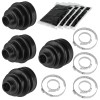 Caltric 2 Front Axle Inner Outer CV Boot Kit for
