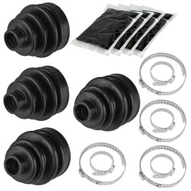 Caltric 2 Front Axle Inner Outer CV Boot Kit for Yamaha Rhino 660 YXR660F 4X4 2004-2007