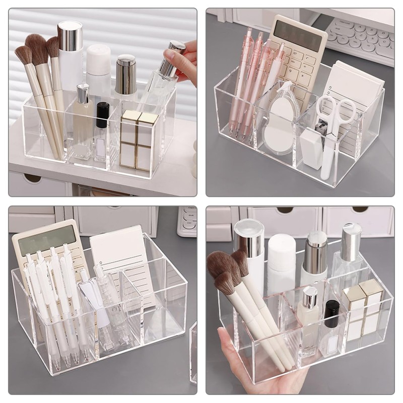 KONTONTY Makeup Brush Holder Organizer Desktop Storage Container for Cosmetics