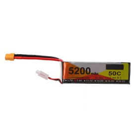 5200mah Lipo Battery 50C Discharge Rate 7.4V 2S RC Vehicles Power with XT60 Plug Connector