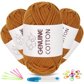 Aeeque Crochet Yarn Set for Beginners, Crochet Wool for Crocheting Thick Yarn, Wool for Bags Crochet, Crochet Yarn Cotton for Baskets, Colourful Simple Yarn, Tubular Yarn 250 g, Nylon Textile Yarn