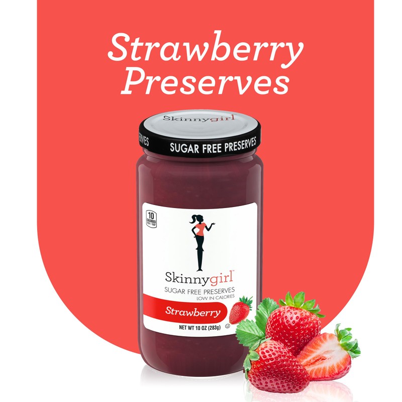 Skinnygirl Sugar Free Kosher Preserves, Strawberry, 10 Ounce (Pack of