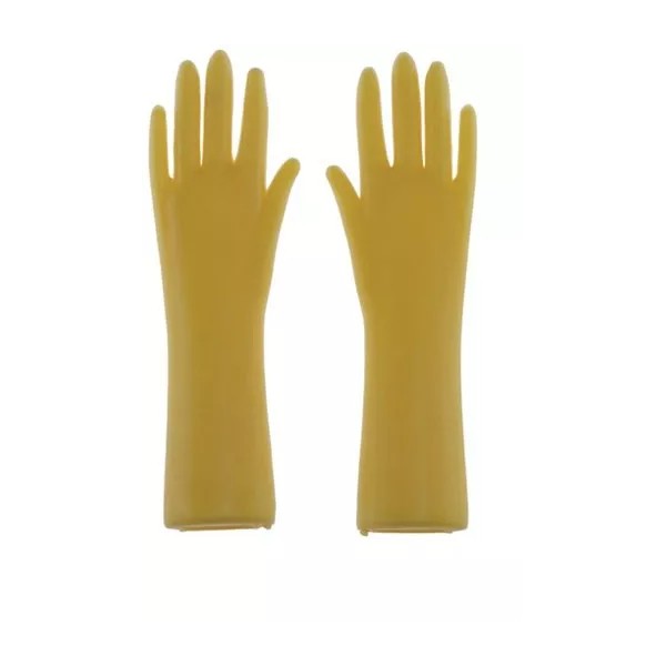 Houseworks Dollhouse Miniatures 1:12 Scale Yellow Rubber Gloves #IM65607