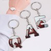 MANZHEN Bag Charms Initial Letter Keychain Coach Bag Charm Football