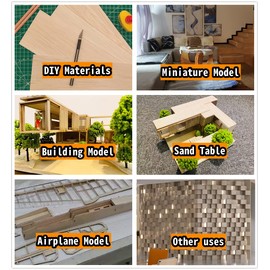 10 Pieces Balsa Wood Sheets 300x100x3mm Natural Unfinished Wood for House Aircraft Ship Boat DIY Wooden Plate Model Craft Project CA3003