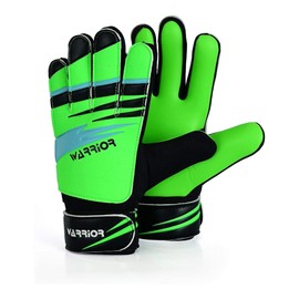 warrior gears Junior Football Goalkeeper Gloves for Boys, Kids, and Youth Soccer Goalie Gloves with Super Grip Palms and Durable Protection - Green, 6 - For 13-15 Years Kids