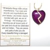 Large 1" Purple Howlite Broken Heart Mended with 23k Gold,