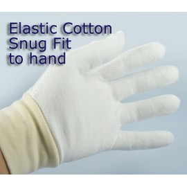 BARNABAS BLATTGOLD: Cotton Gold Leaf Gilding Gloves - Perfect Snug Fit - Maximize Feeling in Fingers - 2 Pairs