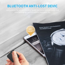 Bluetooth Tracking Device, Bluetooth Tracke Anti‑Lost Keys Finder, Item Locator Anti‑Theft Alarm Item Finders for Children Pets Wallet Keys (Black)