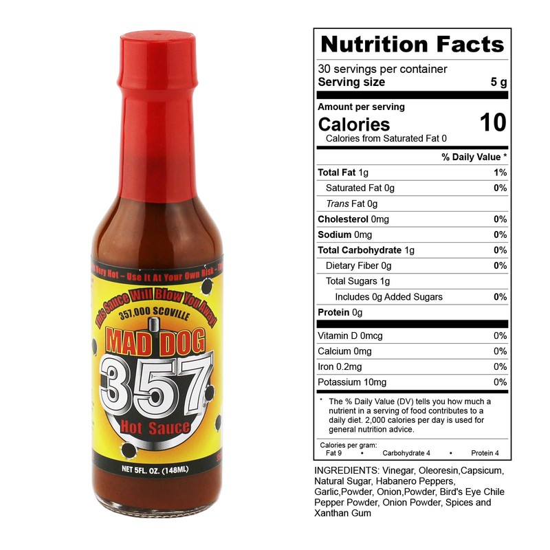 Mad Dog 357 Hot Sauce, 5 Ounce