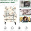 CRFATOP Wingback Chair Covers 2 Pieces Stretch Printed Wing Back