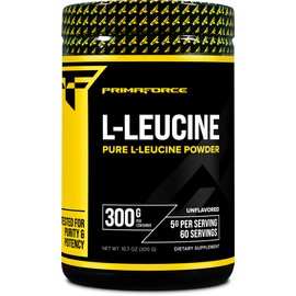 Primaforce L-Leucine (300 Grams | 60 Servings) - Pure L-Leucine Powder, 5 Grams Per Serving