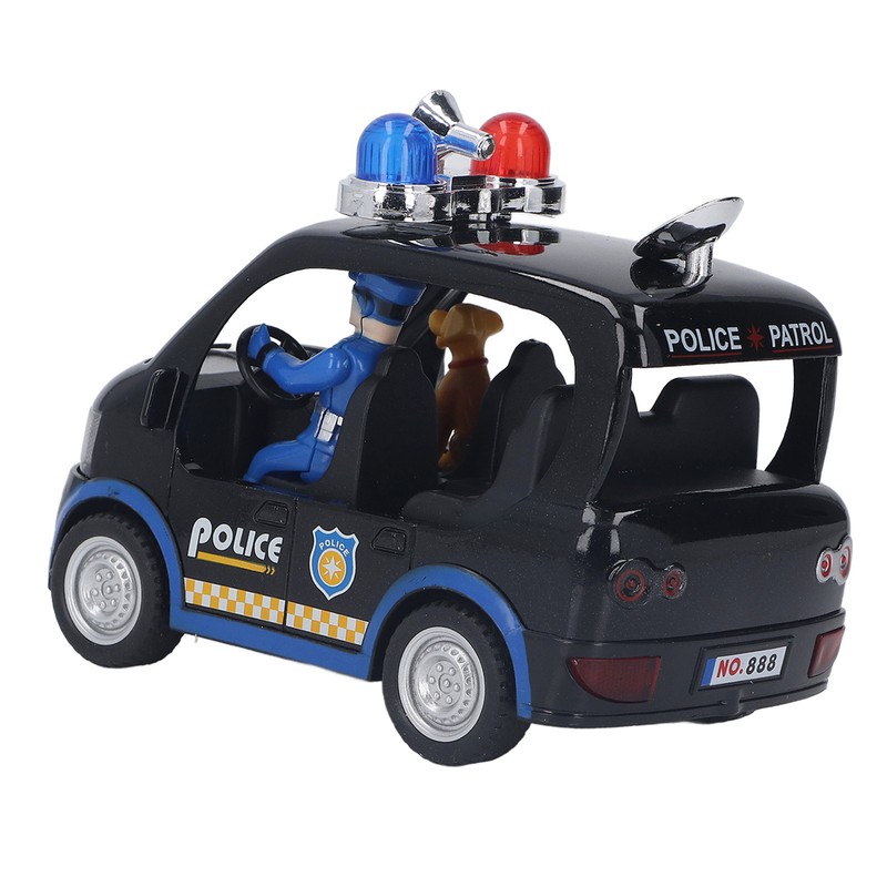 Policeman Car Toy Strong Alloy Detailed Texture Lights Sound Effect