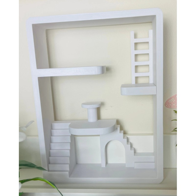 Smiski White Smiski House Display | Mini Figure Shelf Stand