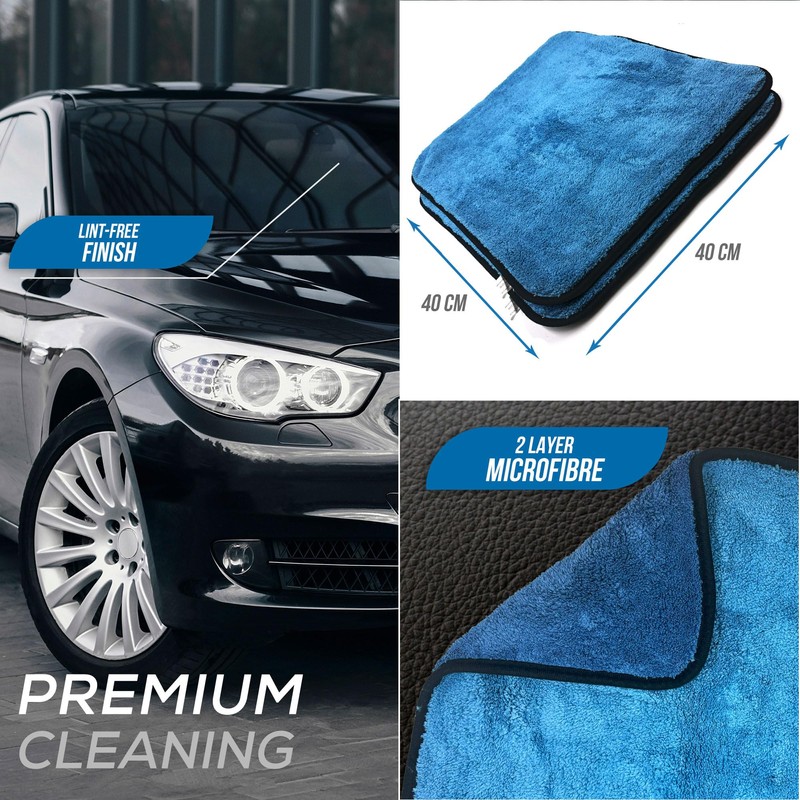 Microfibre Car Drying Towel Thick, Super Absorbent, Lint Free 40cm