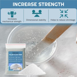 [Pack of 1] 1 LBS Milled Fiberglass - Epoxy Thickener - Fiberglass Resin Filler Material for Epoxy, Vinyl Ester, & Polyester Resin - Add To Fumed Silica Thickener for Repairing Holes, Cracks and Tears
