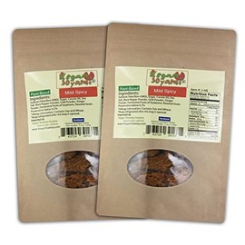 SOYAMI (So yummy) Vegan Jerky (Mild Spicy, 2 packs, 5.3 oz each). Non-GMO ingredients. With naturally fermented soy sauce with a hint of sweetness. All natural plant-based and protein-packed nutrition.
