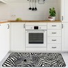Striped Animal Print Kitchen Rug Non-Slip Machine Washable Laundry Room