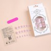 OHWODA French Tip Press on Toenails Short Square Fake Toe