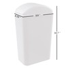 Zerdyne cubeta de basura de plástico con tapa, 1 paquete