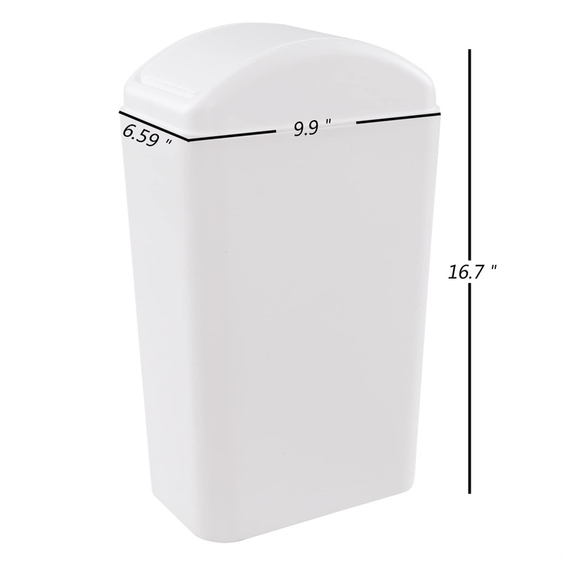 Zerdyne cubeta de basura de plástico con tapa, 1 paquete
