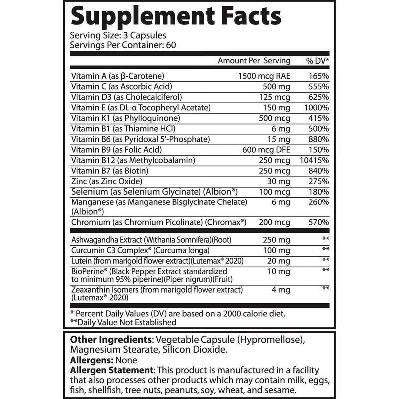 Ekko Multivitamin 3rd Party Tested - Size: 180 Servings