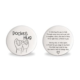 Pocket Hug Token - Heartfelt Keepsake with Engraved Poem - Perfect Gift for Loved Ones, Friends, Family - Reminder of Love and Support - Valentines Gift for Her or Him (Friendship)