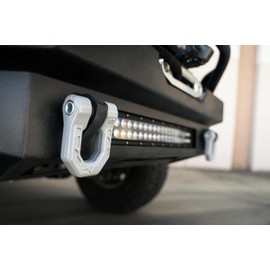 DV8 Offroad Elite Series D-Ring Shackles | Pair | 8 Ton Working Load Limit | (4) ⅛” & (4) 3/16” Isolators Included | 1&1/16” Thick Forged Steel D-Ring (Gray)