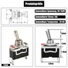 Powice 3 x Toggle Switch 12 V/15 A, Mini Boat