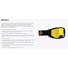 Spy+ SPY Foundation Plus Motocross Goggles, Jeremy McGrath Showtime Edt. Black Gold