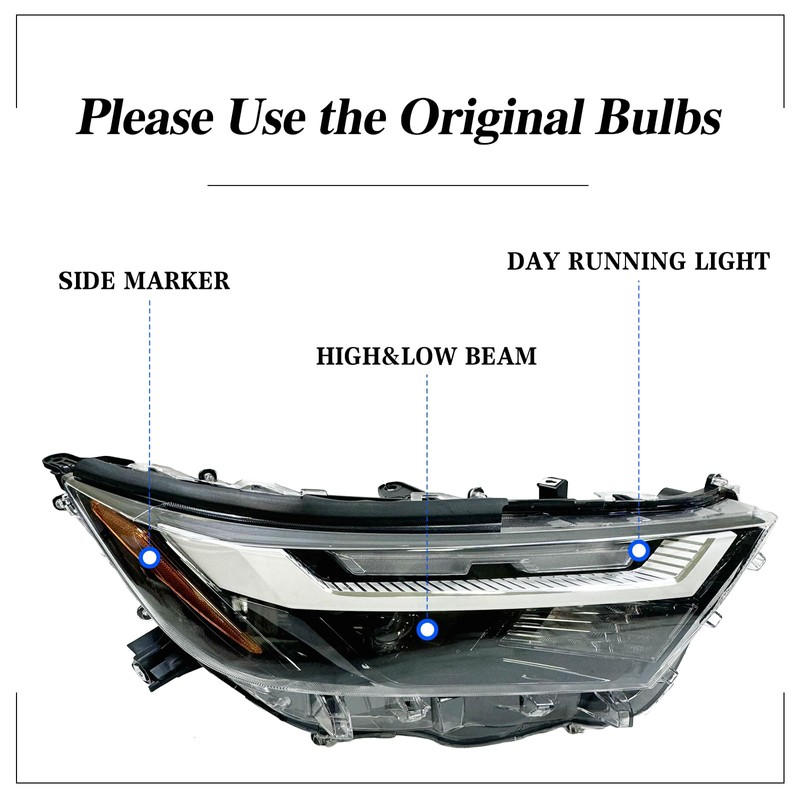 LED Headlight Assembly w/Halogen Turn Signal Light Fit For 2022-2023