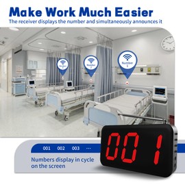 Caregiver Pager Wireless Call Button,Wireless Calling System for Elderly at Home,10 Waterproof Panic Button and 1 Display Receiver,Nurse Call System 2000ft for Nurses Station Clinic Hospital