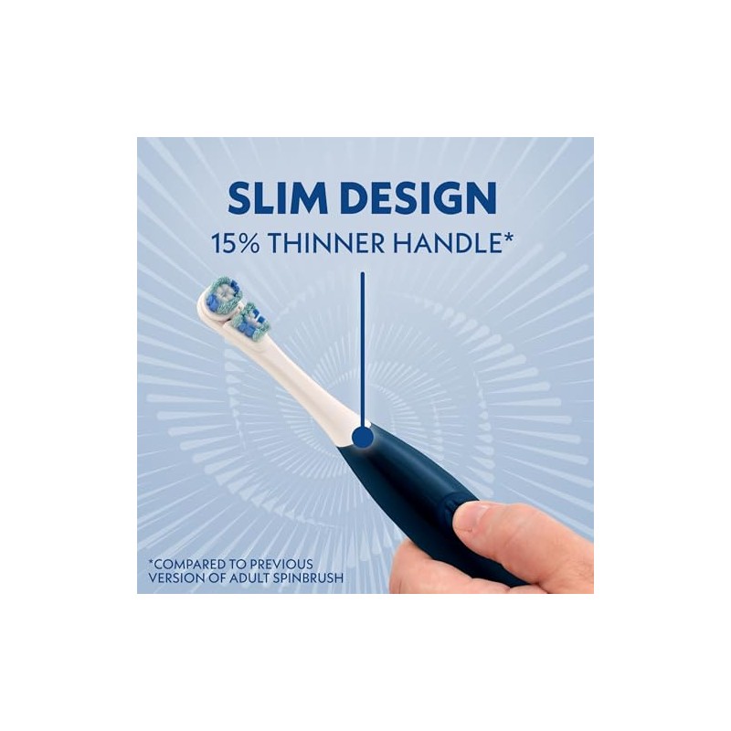 Spinbrush Smart Clean - Cepillo de dientes eléctrico con pilas,