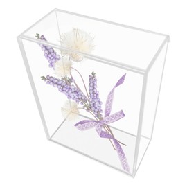 Qianly Acrylic Shadow Box DIY Memory Box 8.58x6.69x3.31inch Crafts Dried Flowers Display Box Deep Shadow Box for Birthday Wedding