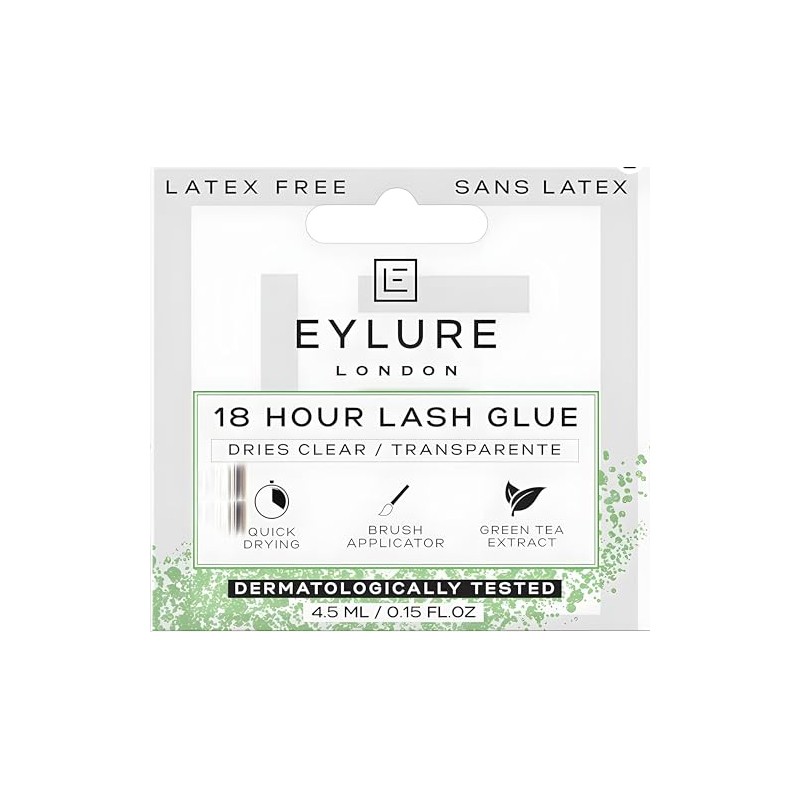 Eylure 18H Lash Glue Brush Applicator Latex Free Clear